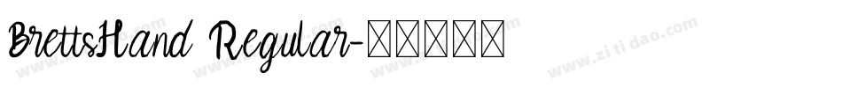 BrettsHand Regular字体转换